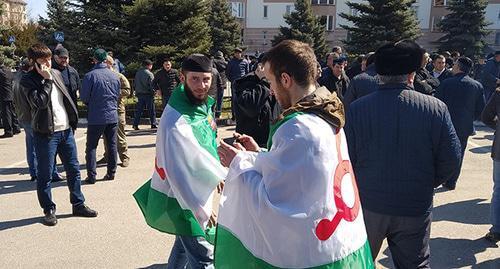 Участники митинга в Магасе. 26 марта 2019 года. Фото Умара Йовлоя для "Кавказского узла"**